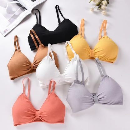 V Cup Light Padded Korean Style Women’s Cotton Seamless