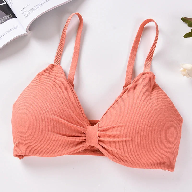 V Cup Light Padded Korean Style Women’s Cotton Seamless