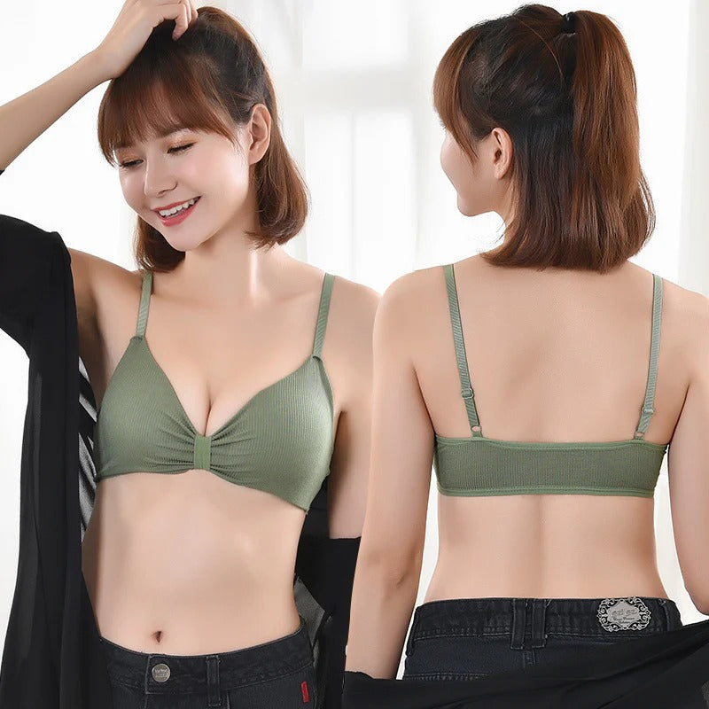 V Cup Light Padded Korean Style Women’s Cotton Seamless