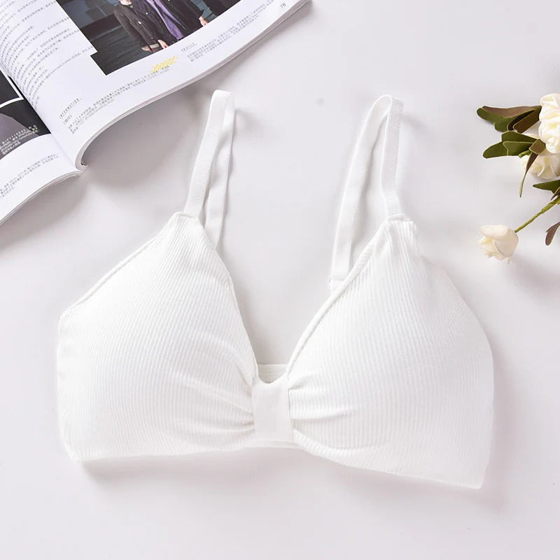 V Cup Light Padded Korean Style Women’s Cotton Seamless