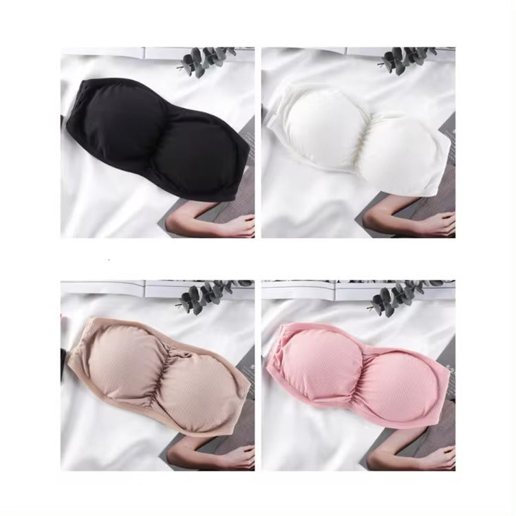 Soft And Comfortable High-Quality Padded Push-Up Strapless Tube Bralette