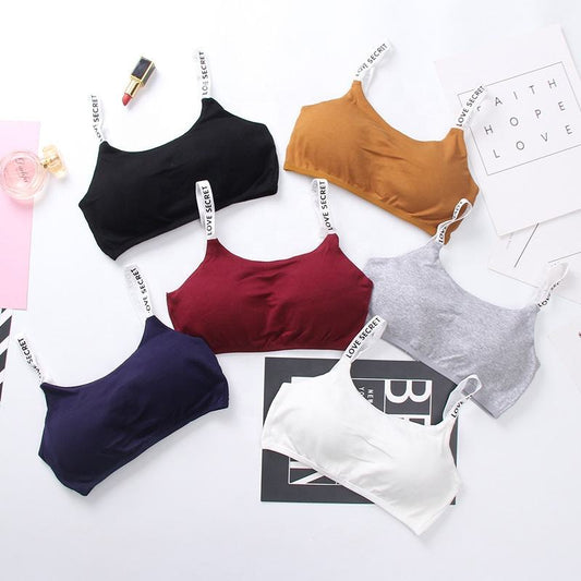 Sports Bra With Removable Seamless Pads letter Printed Breathable top